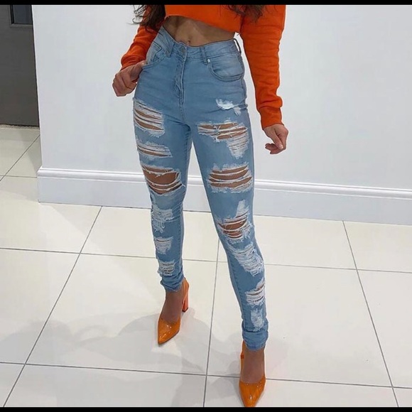 parisan Denim - Partisan High Waist Ripped Jeans